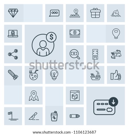 Modern Simple Grey Vector Icon Set Stock Vector Royalty - 